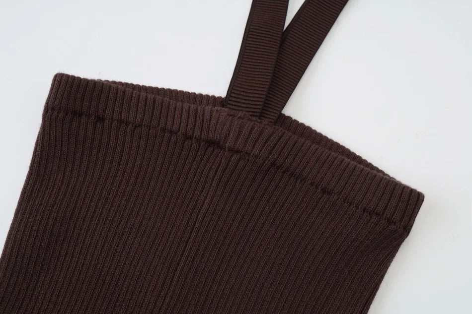 Vestido Familiar Combinado em Xadrez Castanho & Roupas de Irmãos com Bordado