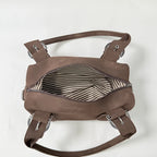Women's Faux Leather Boston Shoulder Bag