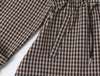 Women's Plaid Trench Coat Single-Button Casual Fashion Autumn Outwear