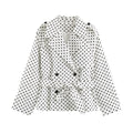 Women’s Polka Dot Double-Breasted Trench Coat