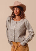 SO ME Womens Cardigan Leopard Two Tone Vintage Print Button Up VINTAGE OATMEAL SO_ME_Womens_Cardigan_Leopard_Two_Tone_Vintage_Print_Button_Up Trendsi