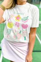 Women's Casual T-shirt White Summer Graphic Round Neck Short Sleeve Blouse