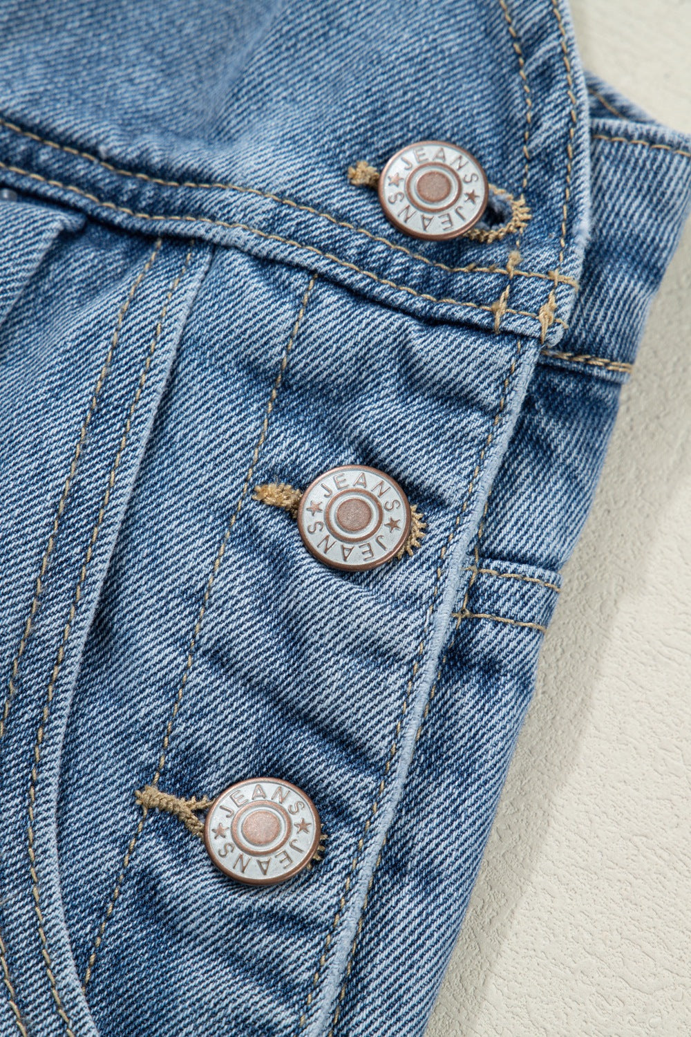Casual Denim Jumpsuit Pleated Wide Leg Retro Pocketed Long Overall Romper