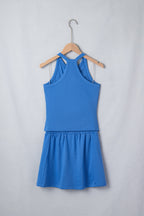 Women's Outfit Set Sleeveless Cropped Top and Pocketed Skort Casual Summer