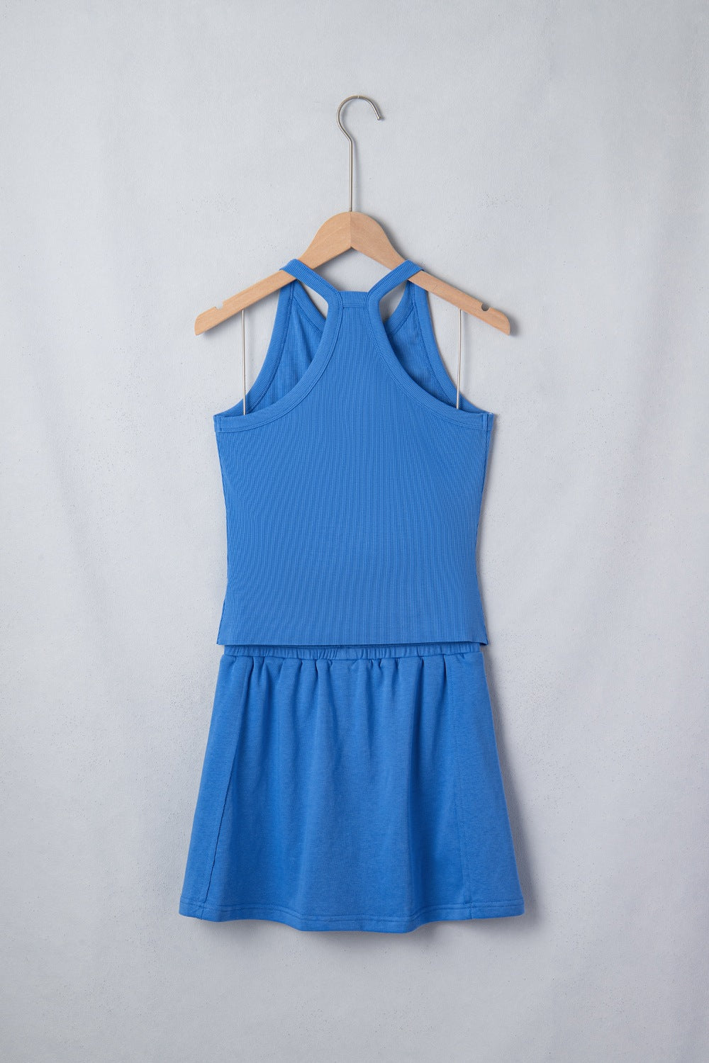 Women's Outfit Set Sleeveless Cropped Top and Pocketed Skort Casual Summer