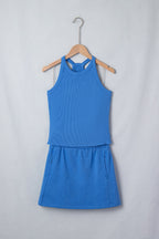 Women's Outfit Set Sleeveless Cropped Top and Pocketed Skort Casual Summer