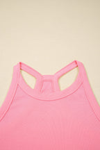 Women's Outfit Set Sleeveless Cropped Top and Pocketed Skort Casual Summer
