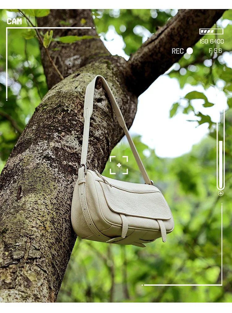Women's Vintage Genuine Leather Crossbody Bag – Soft Cowhide Bowling Shoulder Bag