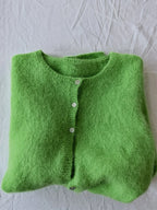 Women's Cardigan Single-Breasted O-Neck Button Knit Regular Fit Full-Sleeve Office Lady Spring Autumn Sweater