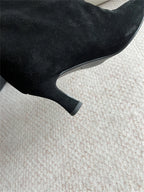 Women's Faux Suede Square Toe Knee-High Boots