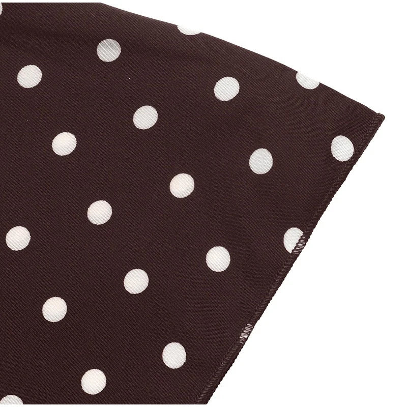 Women's Mini Dress Polka Dot Tie V-Neck Flared Long-Sleeve Slim-Fit Casual Summer Club Dress