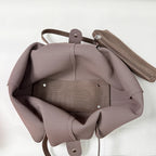 Women's Tote Bag Vintage Large-Capacity Soft PU Leather Hasp Shoulder Bag with Phone Pocket