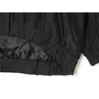 Women's Jacket Solid Casual Loose Stand Collar Full-Zip Full-Sleeve Regular Length Outerwear Coat