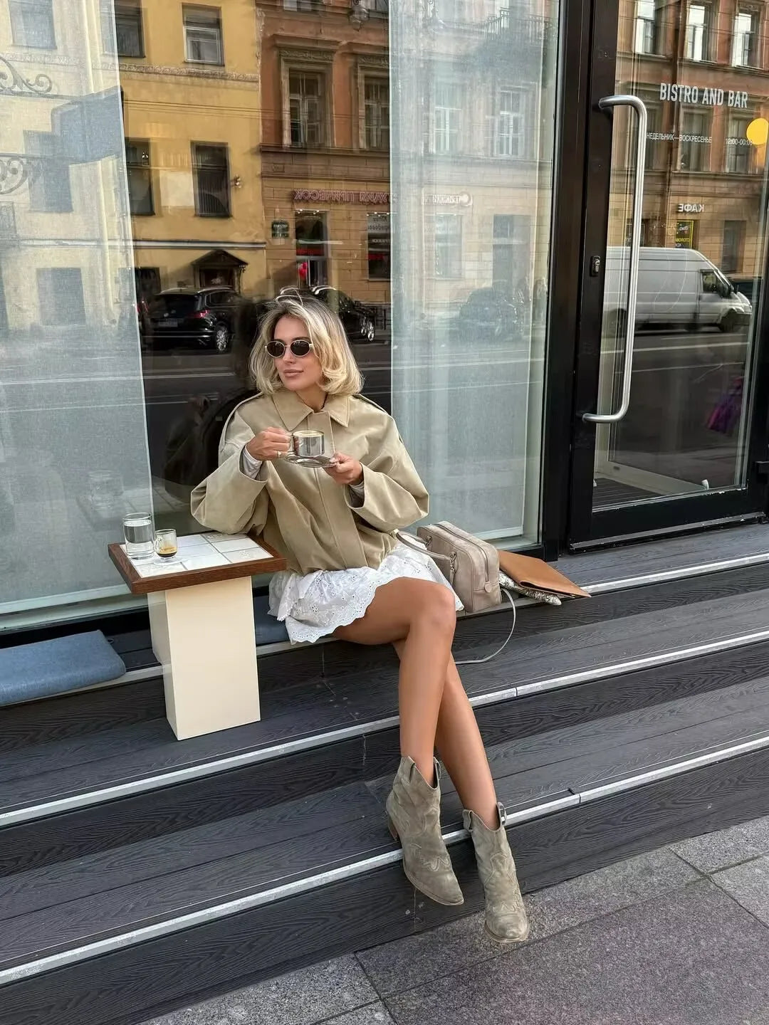 Women's Suede Textured Bomber Jacket Long Sleeve Lapel Collar Loose Coats Casual Outerwear