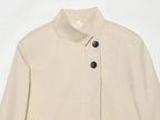 Women's Autumn Blazers Jackets 2026 High Neck Double Button Fashion Elegant Blazers