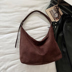 Women's Large Soft Faux Leather Hobo Shoulder Bag