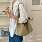 Women's Hobo Bag Vintage Large-Capacity Soft Faux-Suede Hasp Shoulder Bag with Phone Pocket