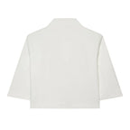Casual Women Turtleneck Blazer Simple and Comfortable Half Sleeve Solid Color Texture Elegance High Street Coat