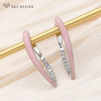 Women's Geometric Cubic Zirconia Dangle Earrings