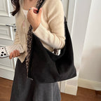 Women's Large Soft Faux Leather Hobo Shoulder Bag