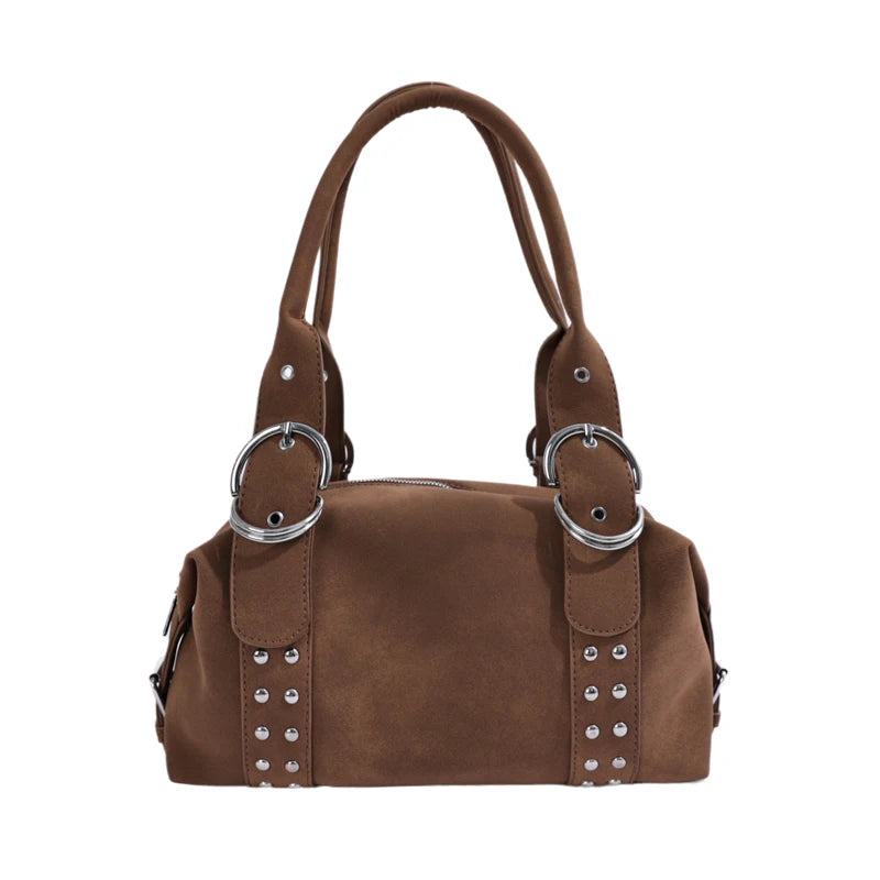 Women's Faux Leather Boston Shoulder Bag