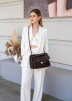 Women's Genuine Leather Large Capacity Tote Bag – Vintage Cowhide Shoulder & Crossbody