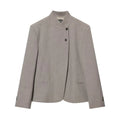 Women's Autumn Blazers Jackets 2026 High Neck Double Button Fashion Elegant Blazers