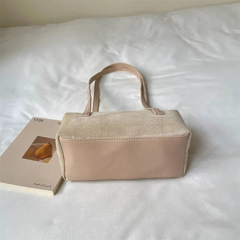 Women's Shoulder Bag Vintage Small PU Leather Zipper Underarm Tote Bag with Phone Pocket