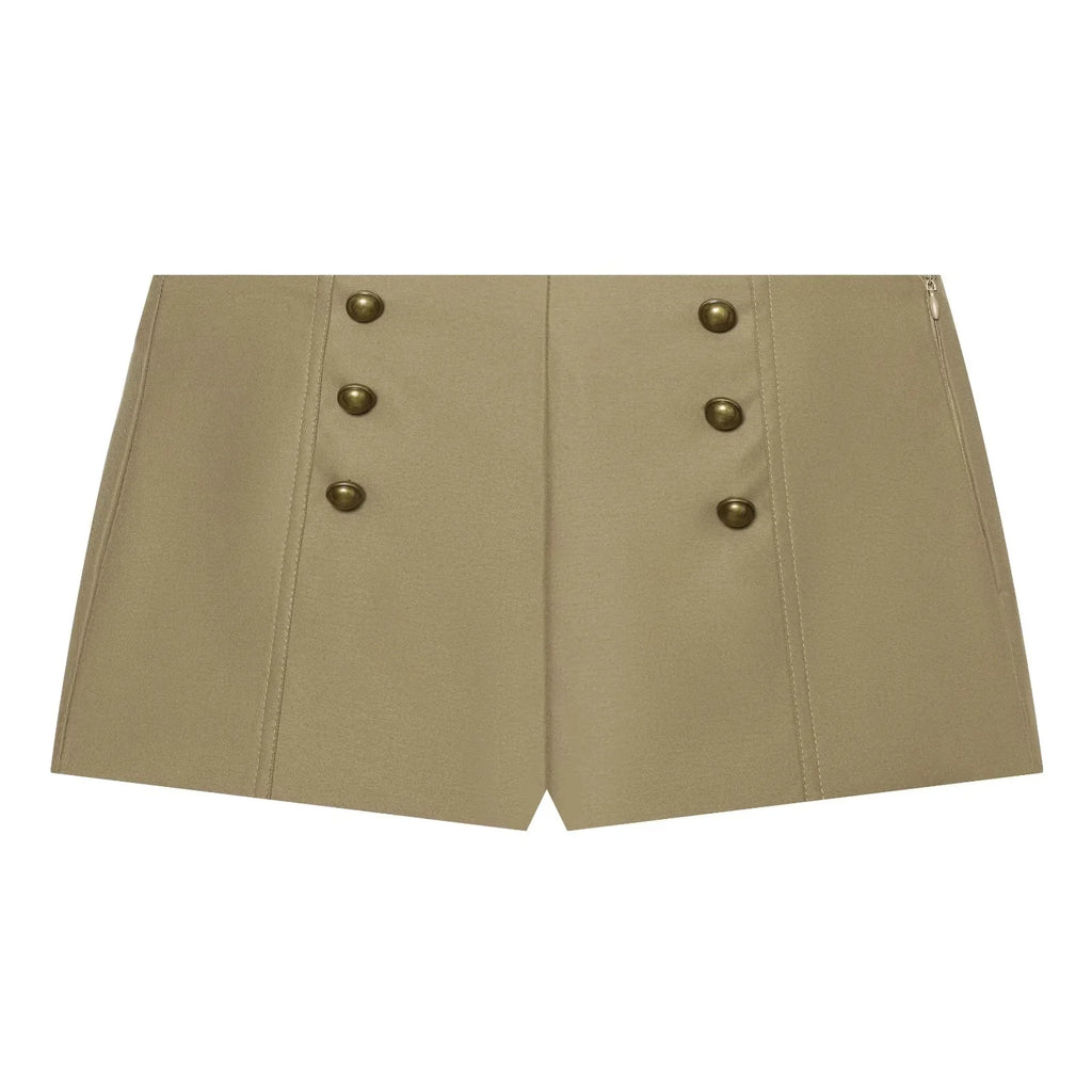Women's High Street Casual Chic Shorts Suit Single Breasted Jacket Outfit Set