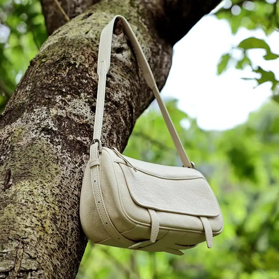 Women's Vintage Genuine Leather Crossbody Bag – Soft Cowhide Bowling Shoulder Bag