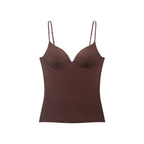 Women's Top Solid Backless Corset V-Neck Thin-Strap Cami Tank Top