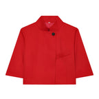 Casual Women Turtleneck Blazer Simple and Comfortable Half Sleeve Solid Color Texture Elegance High Street Coat