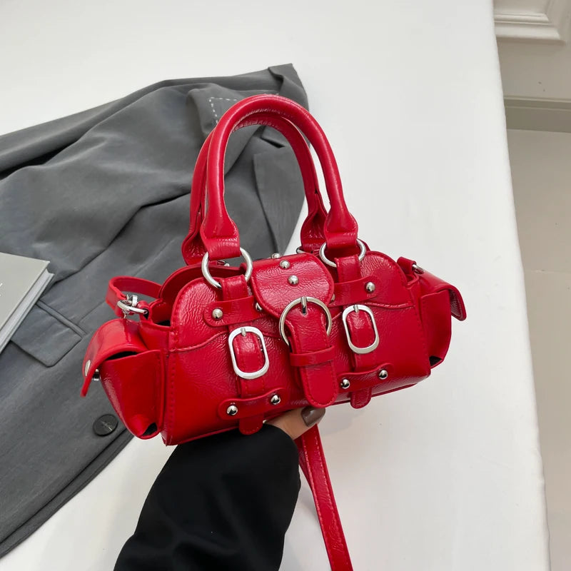 Women’s PU Leather Small Shoulder Bag - 2025 Trendy Crossbody Red 20cmx11cmx7.5cm Sb8a6cb8d374b423cb97b21f6ad6b07d71 STYLEINGER