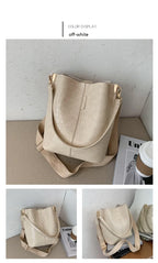 Women Bag Vintage Crocodile Pattern Crossbody Bags PU Leather Trend Designer Shoulder Handbags Large Capacity Bucket