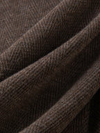 Women's Woolen Skirt Lace Panel Asymmetric Hem A-Line Empire Waist Mid-Calf Knit Casual Office Winter