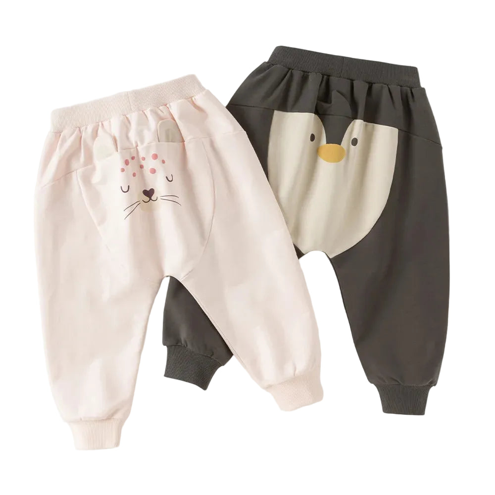 Dave & Bella Kids' Cotton Knit Harem Pants – Soft Unisex Trousers with Pockets