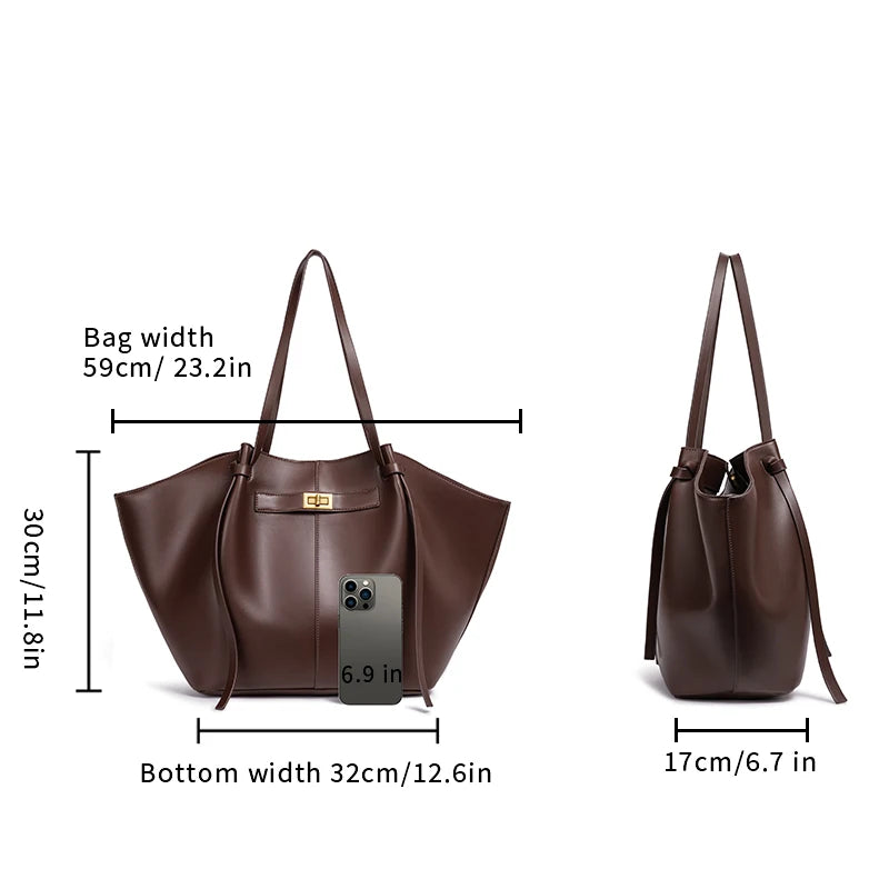 Large Women's Handbags New Bat-Shaped High Street European and American Style Trendy Shoulder Bag