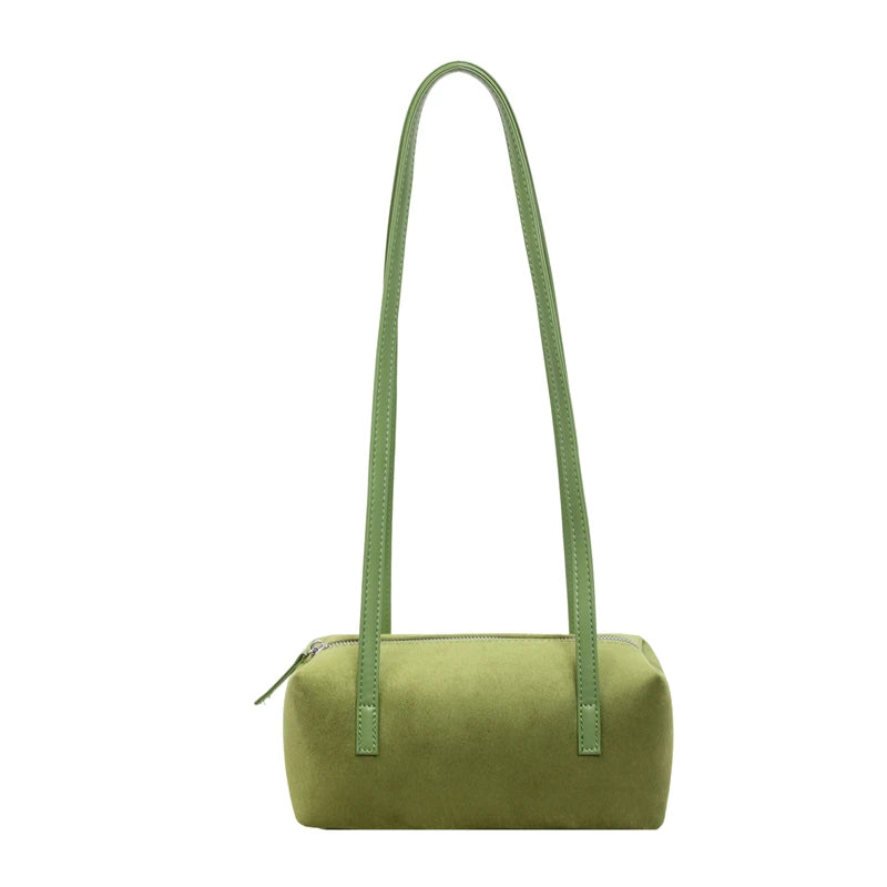 Women's Shoulder Bag Vintage Small PU Leather Zipper Underarm Tote Bag with Phone Pocket