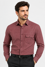 Men's Shirt 100% Cotton Plaid Striped Batik Turn-Down Collar Full-Sleeve Single-Breasted Casual Top