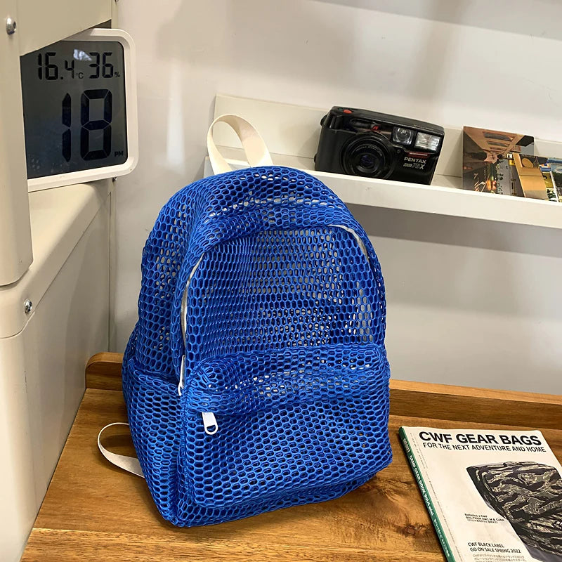 Small Mesh Backpack for Women - 2025 Travel Backpacks Blue 23.5cmx10cmx29.5cm Sbd6b6b4a909e4b42959c3962ff8e7293S STYLEINGER