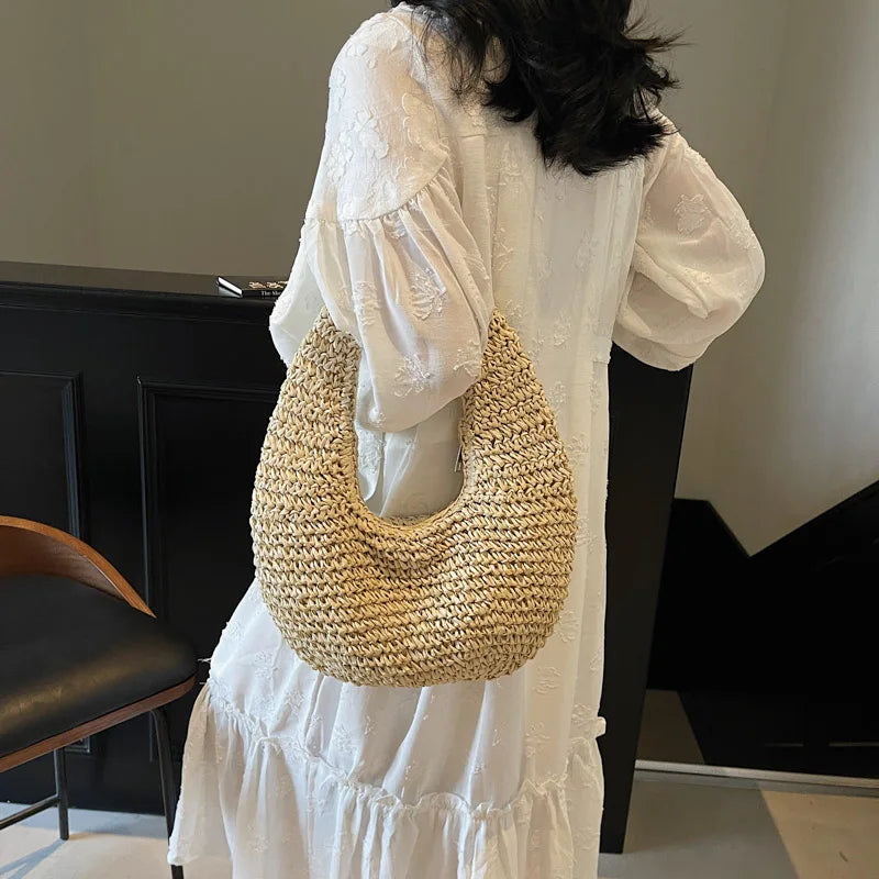 Summer Straw Shoulder Bag for Women Sbfc6d756d14542e0918dba9e3f11d106J STYLEINGER