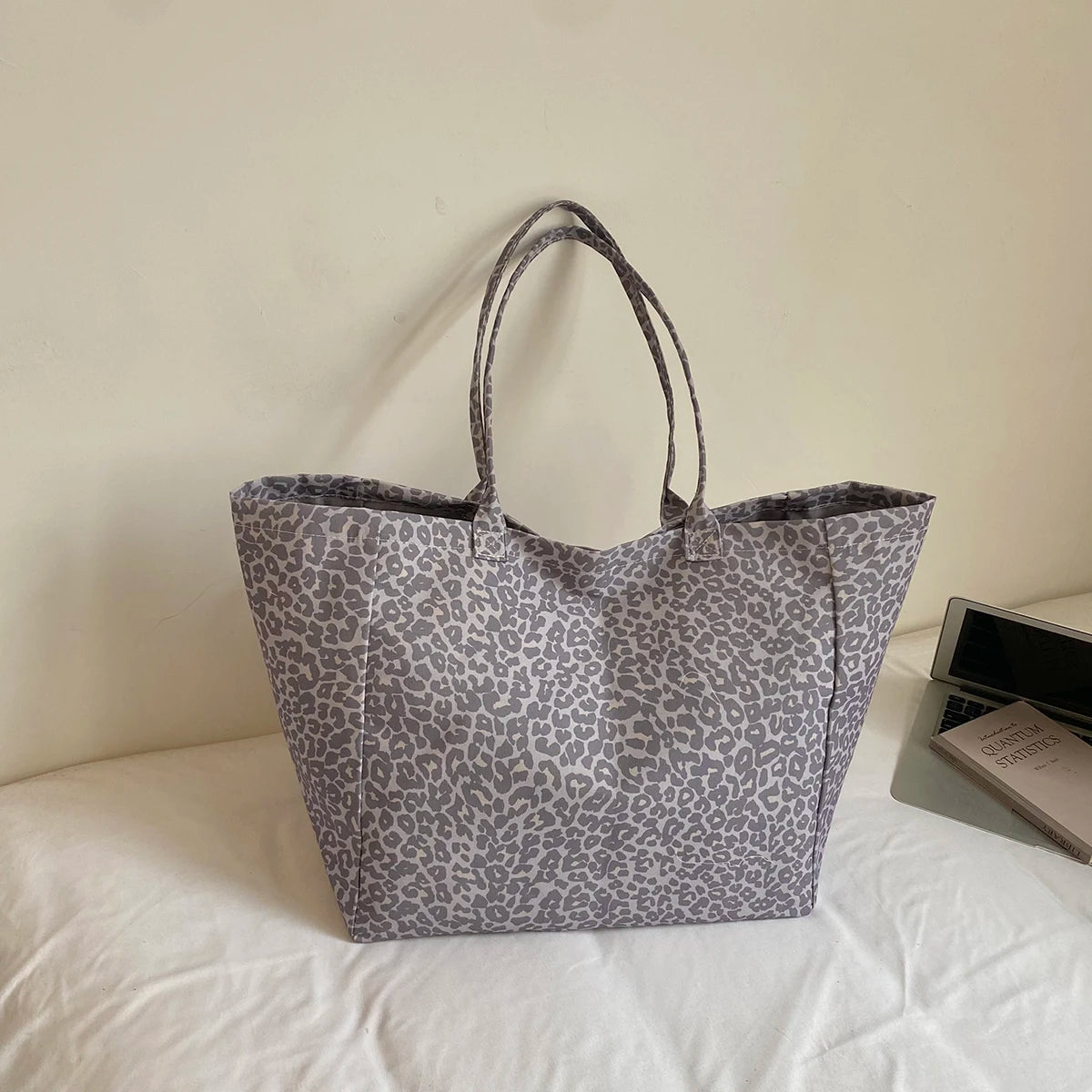 Women's Large Capacity Canvas Tote Bag – Retro Casual Shopper Shoulder Bag