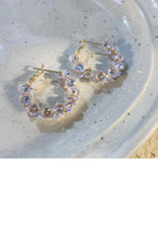 Women's Gold-Tone Cubic Zirconia Hoop Earrings