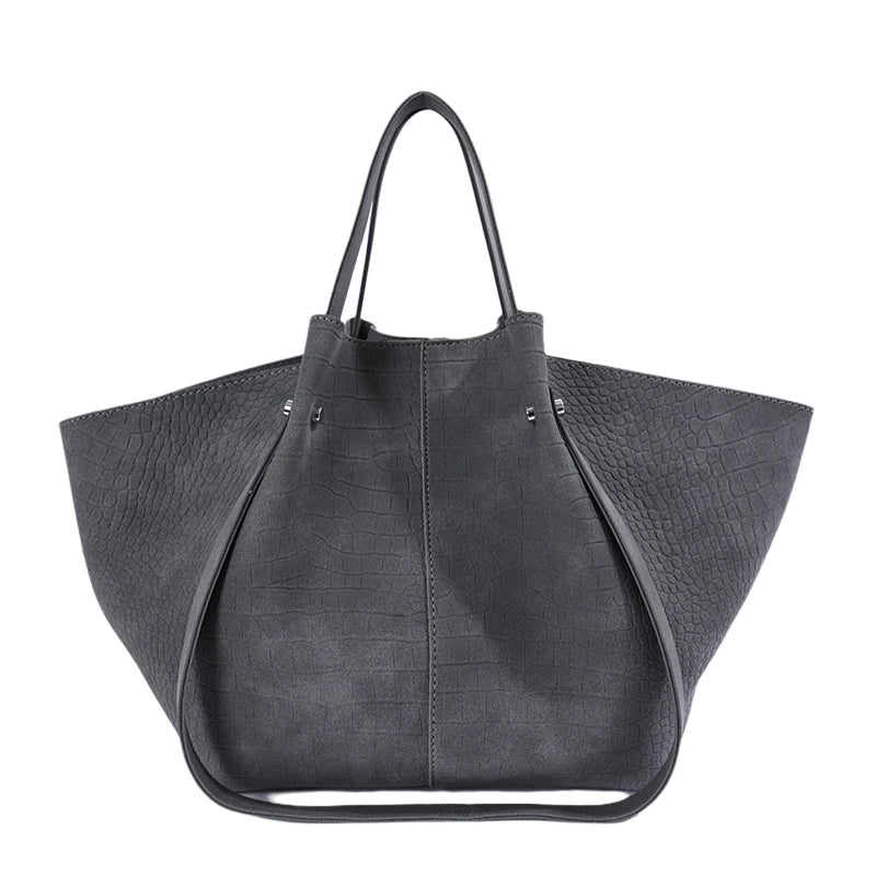 Women's Tote Bag Vintage Large-Capacity Soft PU Leather Hasp Shoulder Bag with Phone Pocket