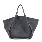 Women's Tote Bag Vintage Large-Capacity Soft PU Leather Hasp Shoulder Bag with Phone Pocket