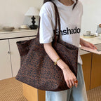 Women's Large Capacity Canvas Tote Bag – Retro Casual Shopper Shoulder Bag