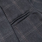 Women's Plaid Stand-Collar Single-Button Blazer Fashion High Street Outwear