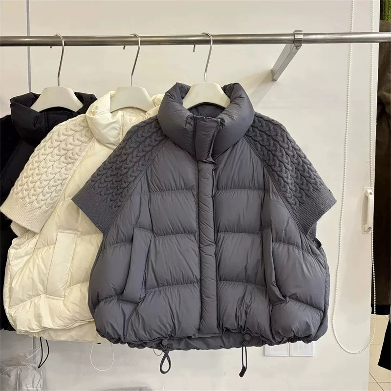 Women's Quilted Puffer Vest with Stand Collar