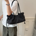 Women's Large Capacity Tote Bag – Hasp Closure, Shoulder Strap, 38×18×10 cm