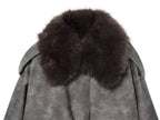 Women's  Faux Fur Collared Zip-Up Jacket with Pockets